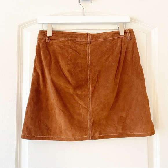 BLANK NYC Brown Suede Patch Pocket Mini Skirt Size 25 - Picture 6 of 10